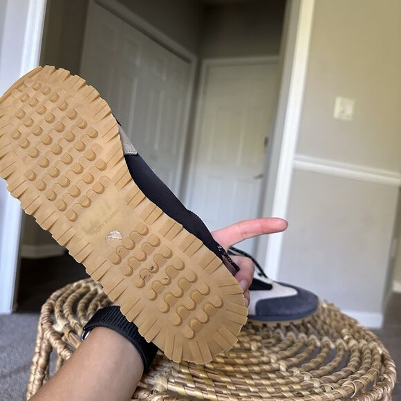 Tory Burch Women's Sawtooth Designer Sneakers Shoes Size 9M Black/Gray Lace-Up - Picture 10 of 11